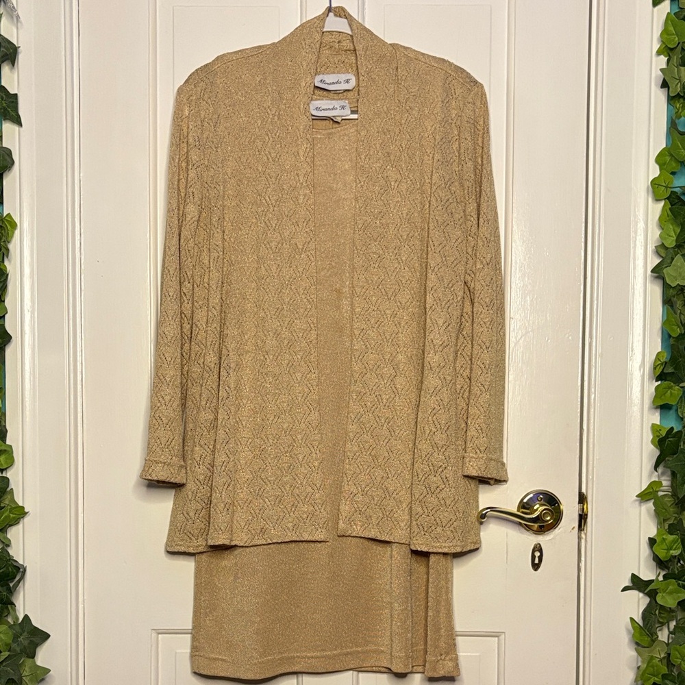 Vintage Gold Women's Dress Set